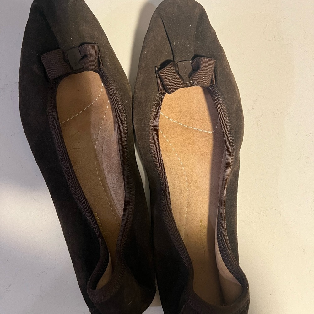 Salvatore Ferragamo My Joy Leather Slip-On Ballet Flats